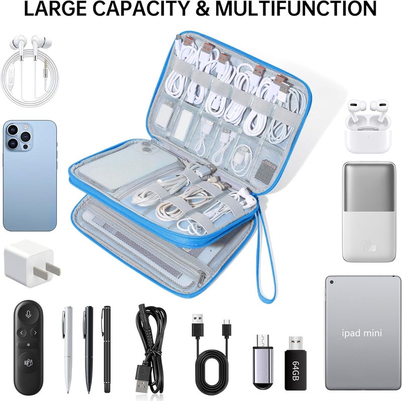 CILLA Electronics Organizer Travel, Travel Cord Organizer Case, Compact Electronics Accessories Bag for Cable, Cord, Charger, Phone - Image 5